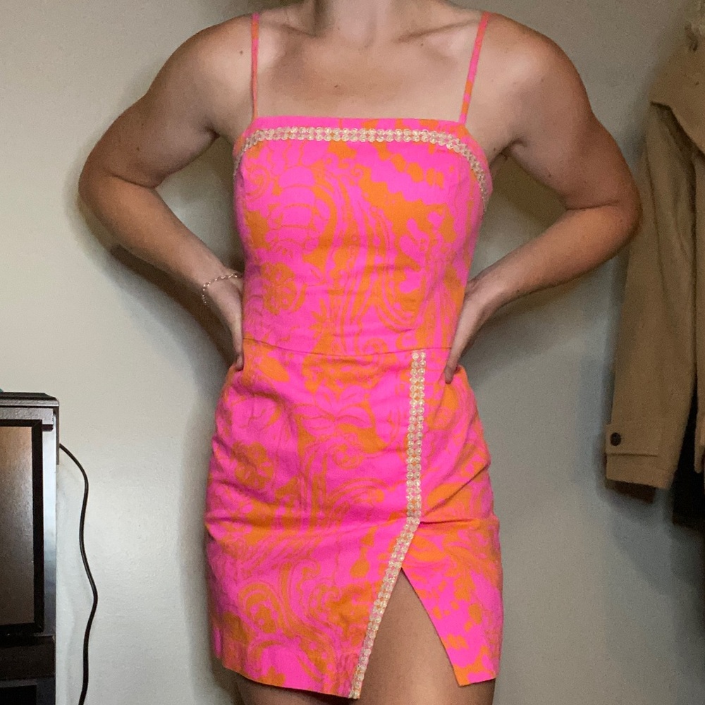 Lilly Pulitzer Dress, size 0, pink and orange